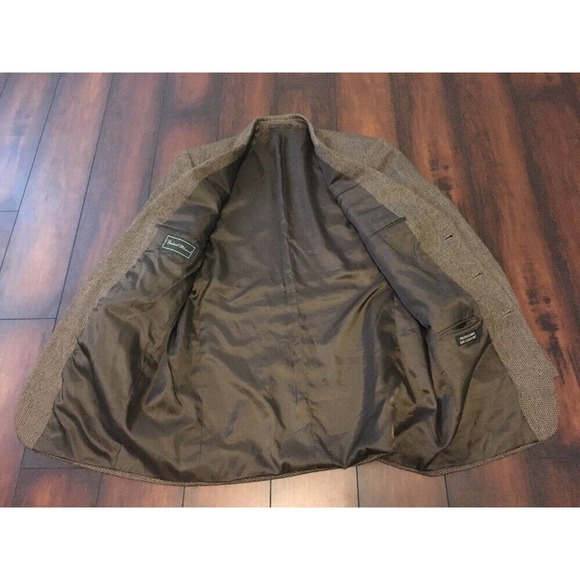 Bernhard Altman 41R 41 R Brown Houndstooth Wool Blazer Sportcoat Jacket Men’s B4 - Picture 5 of 6